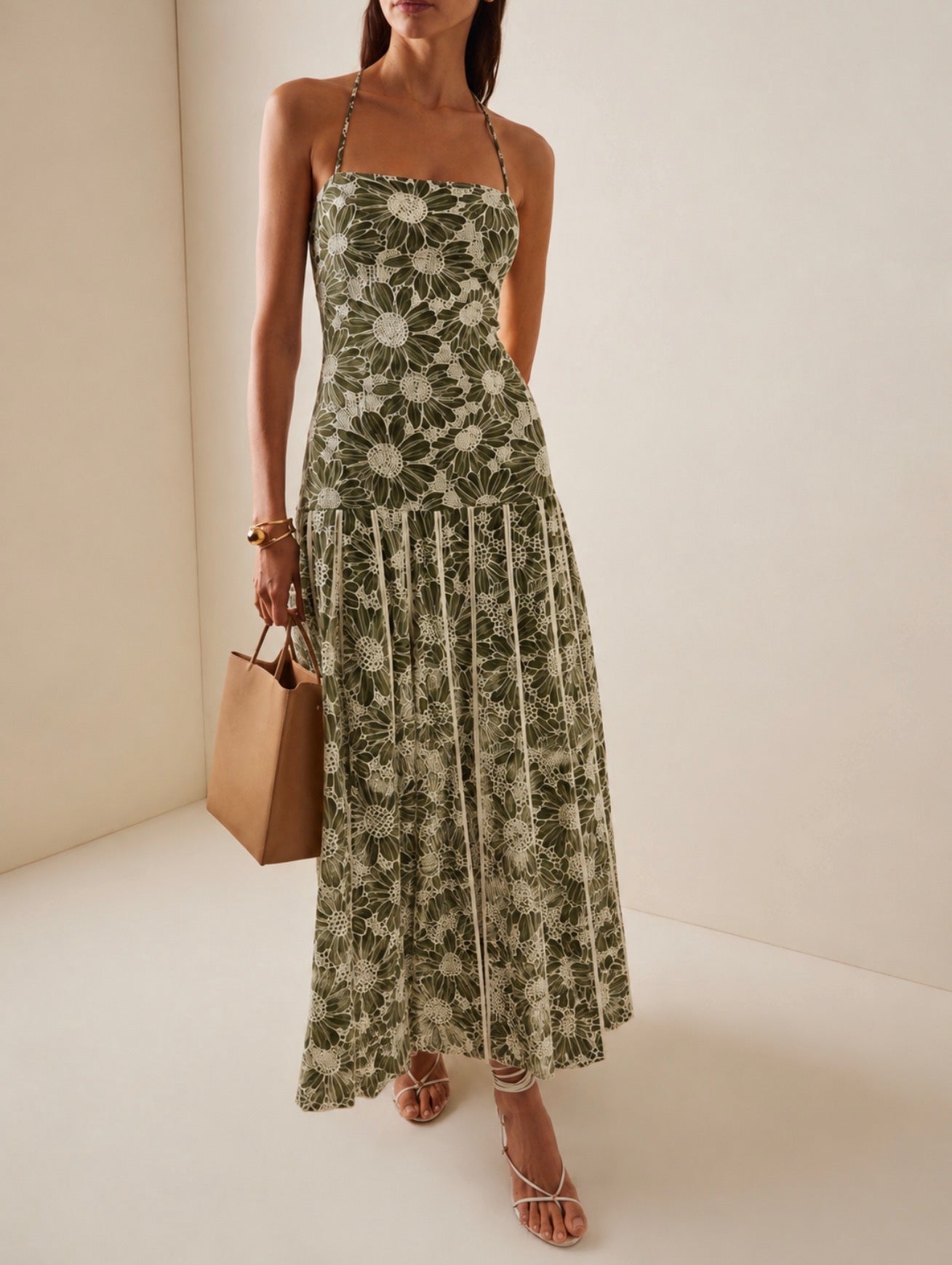 Olive Floral Maxi