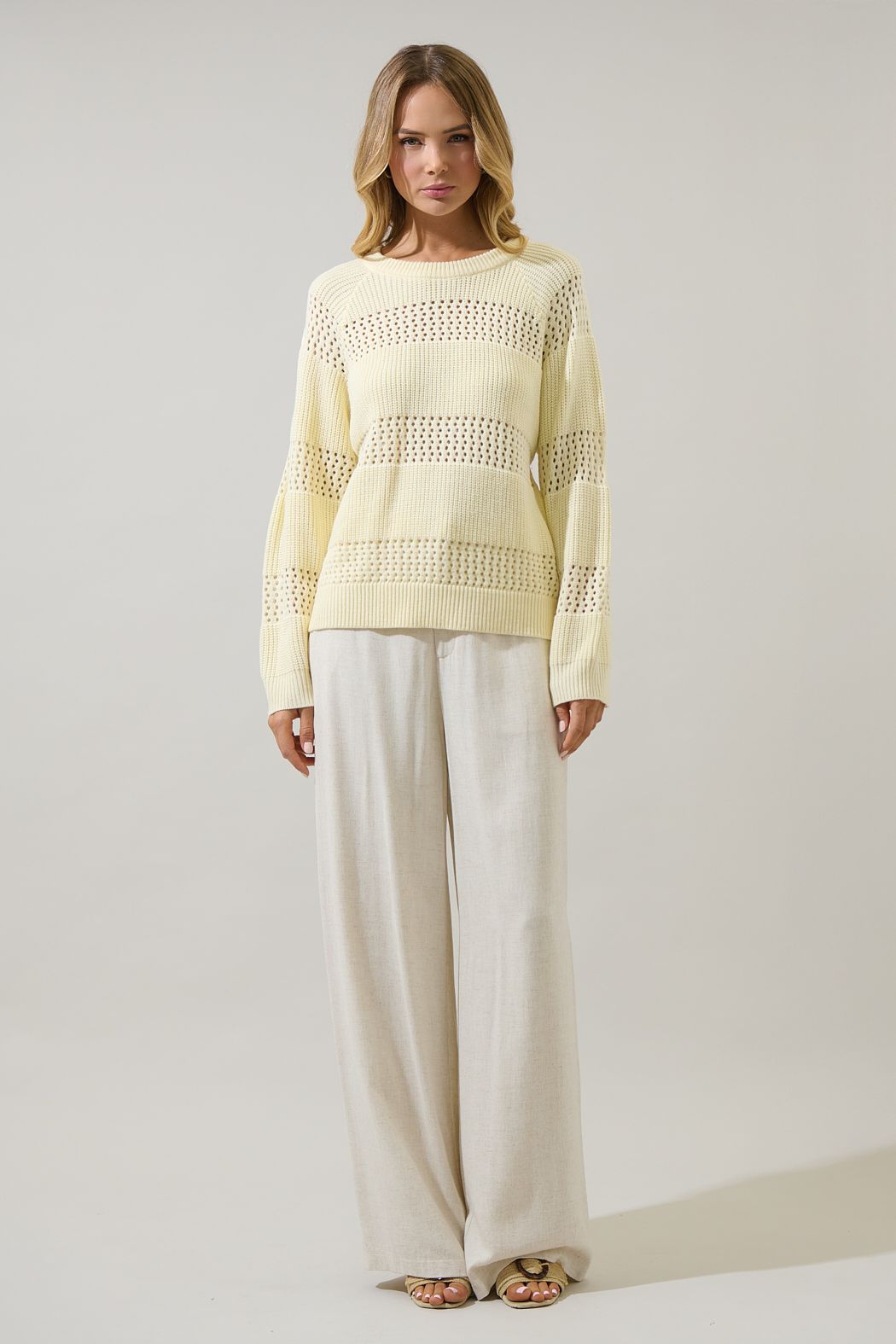 Tova Pointelle Stripe Sweater