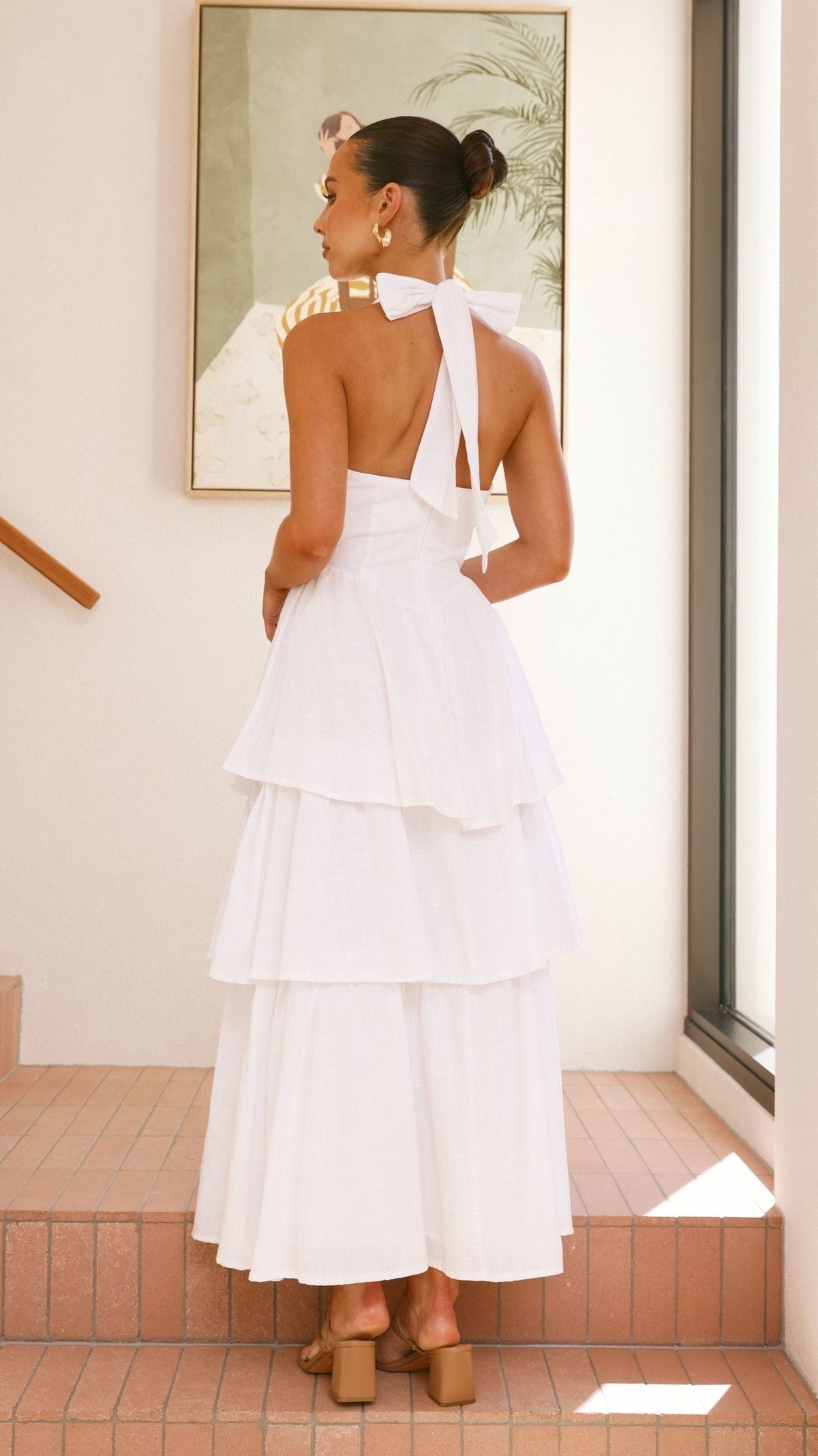 HALTERNECK CORSET MAXI DRESS