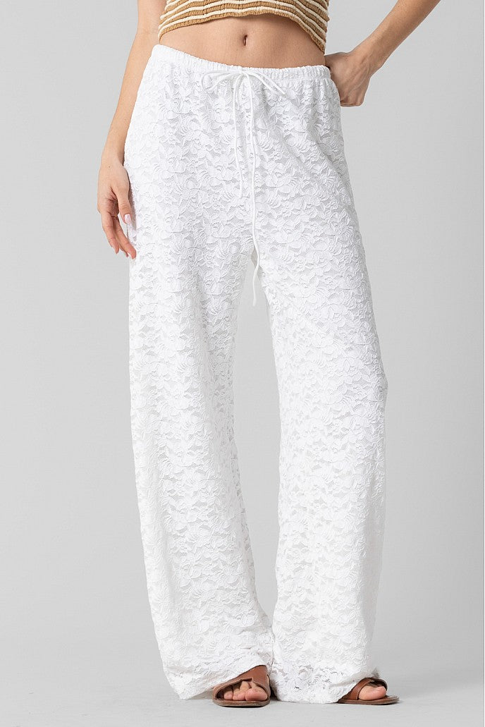 LACE DRAWSTRING PANTS