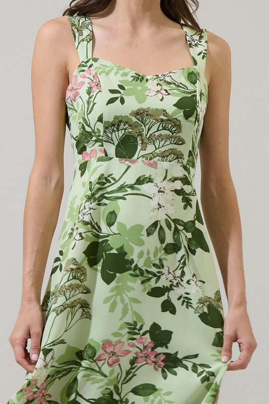 Zane Floral Bary Smocked Maxi Dress