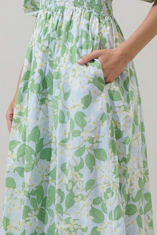 Kiany Floral Magna Town Midi Dress