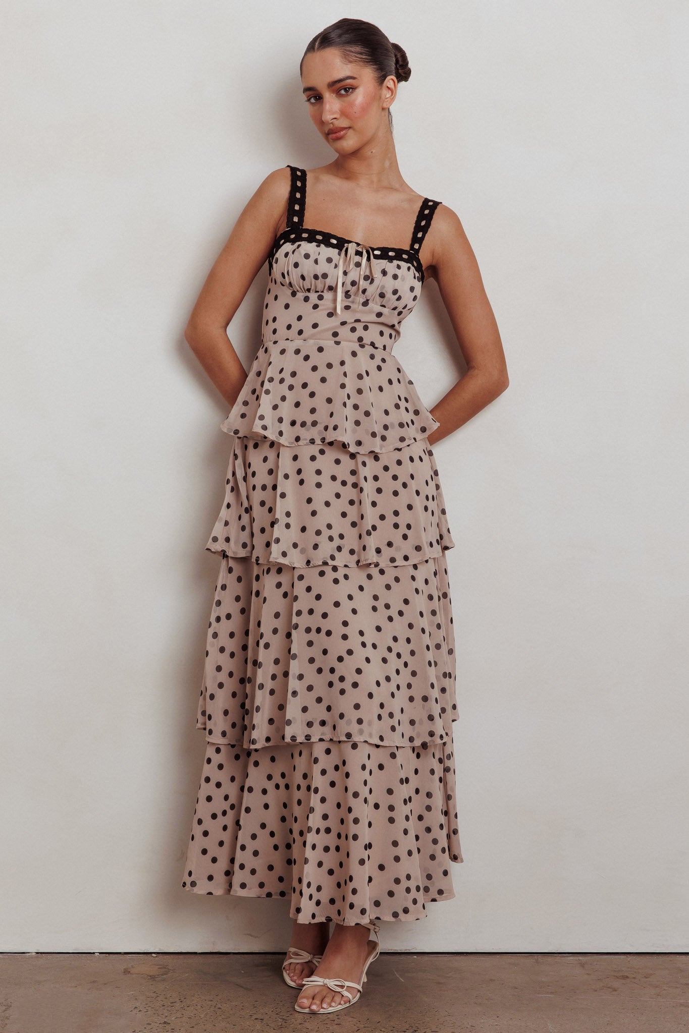 Polka dot maxi dress