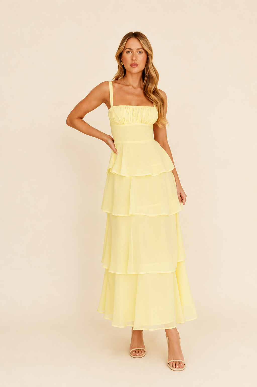 Amelia Lemon Glow Dress