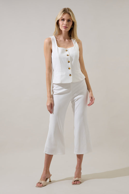 Hemary Cropped Flare Pants