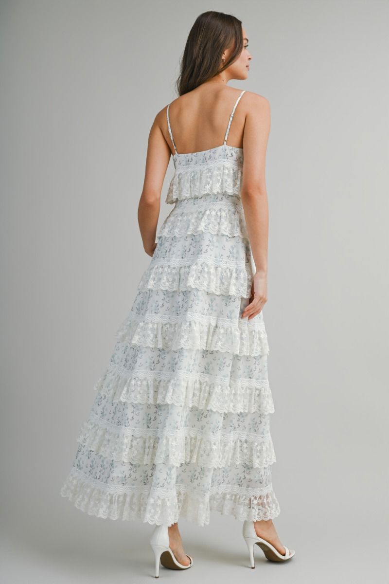 Floral printed woven midi dress