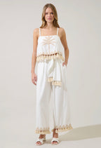 Biela Tassel Trim Wide Leg Pants