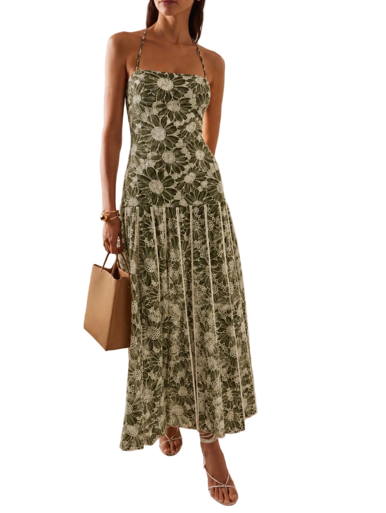 Olive Floral Maxi