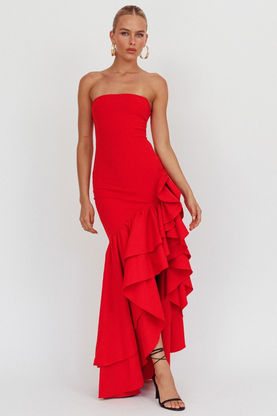 Formal Ruffled High-Low Mermaid
Dress