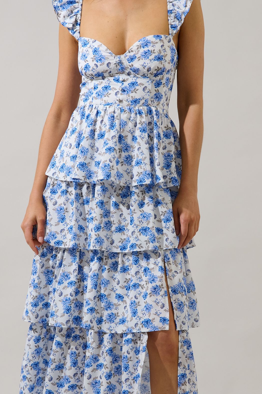 Covina Tiered Midi Dress Patty Floral