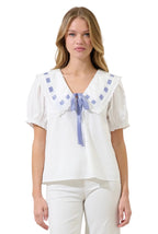 Miriam Gingham Sailor Top