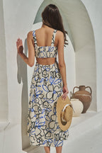 Steff Open Back Midi Dress Tercy Floral