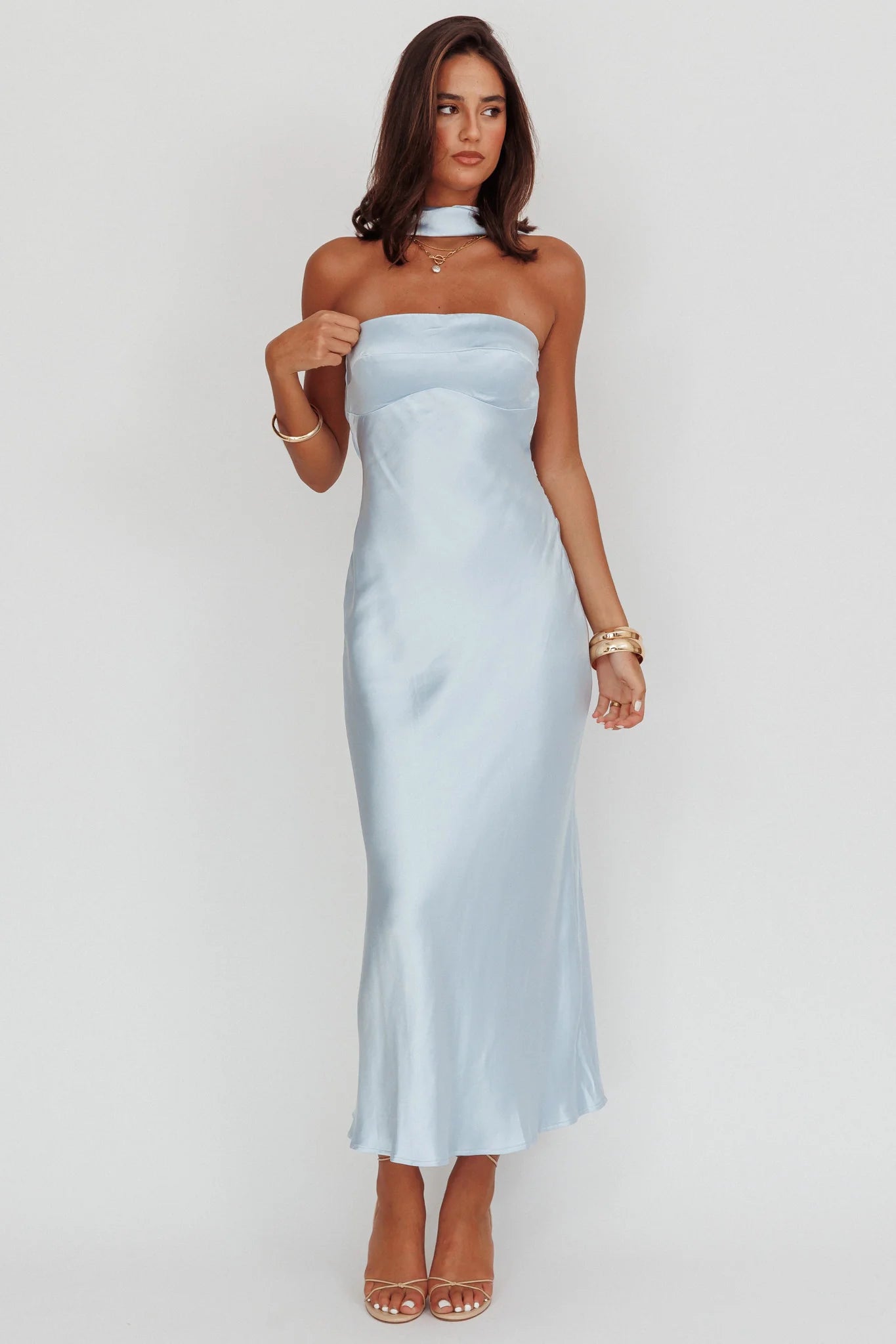 Sky blue dress
