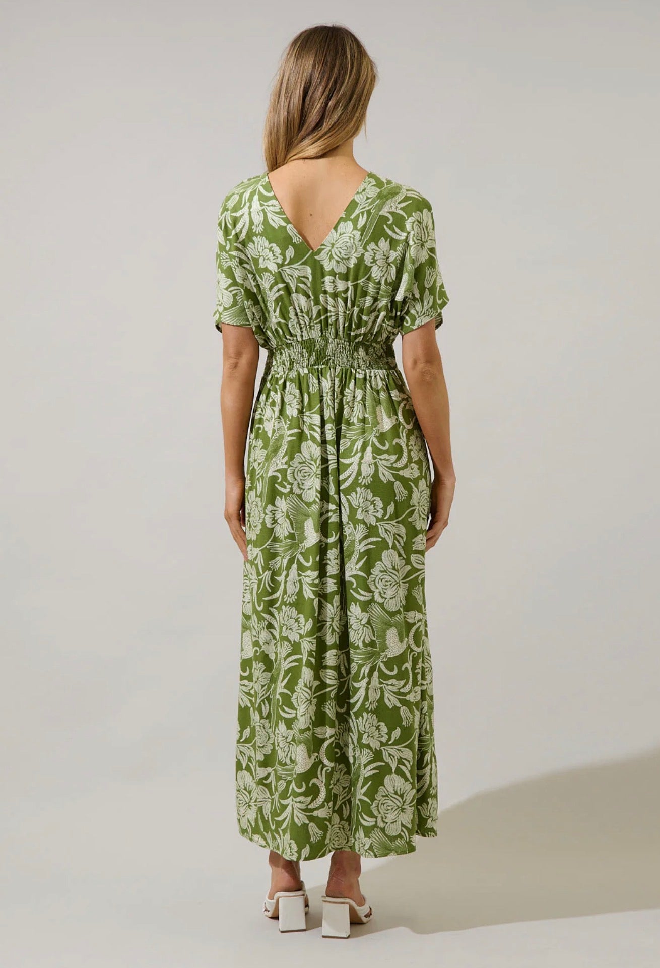 Melda Pleated Midi Dress Kory Floral
