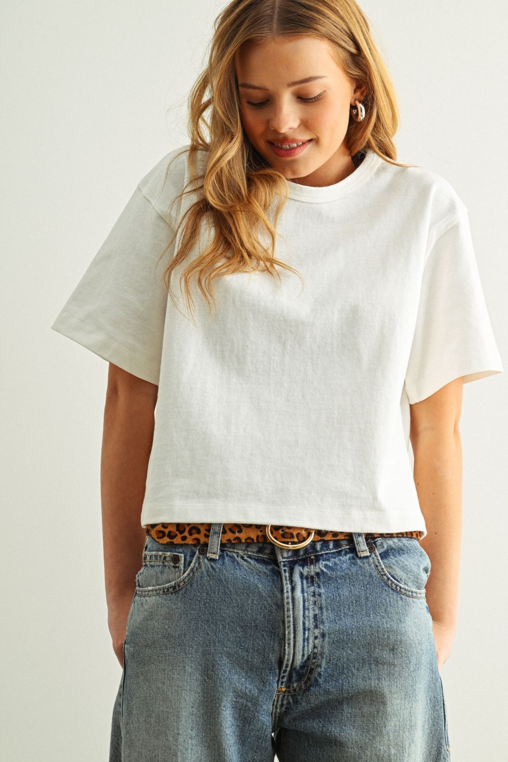 SHORT SLEEVE LINEN KNITTED TOP