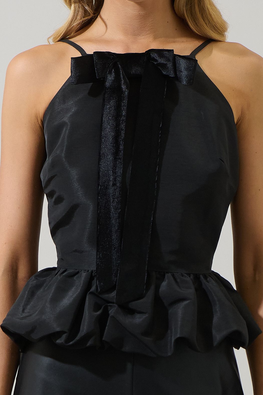 BOW BALLOON POPLIN TOP