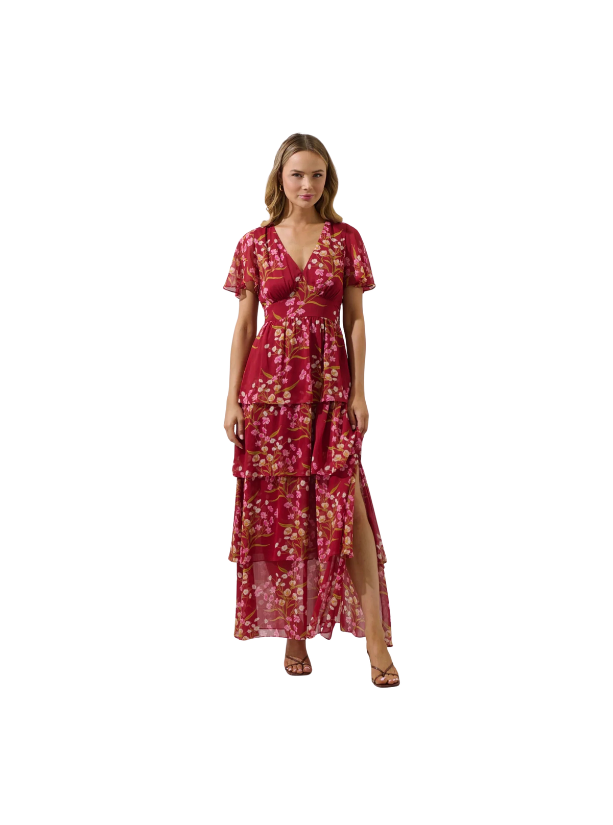 Ginnie Floral Amabel Tiered Maxi Dress