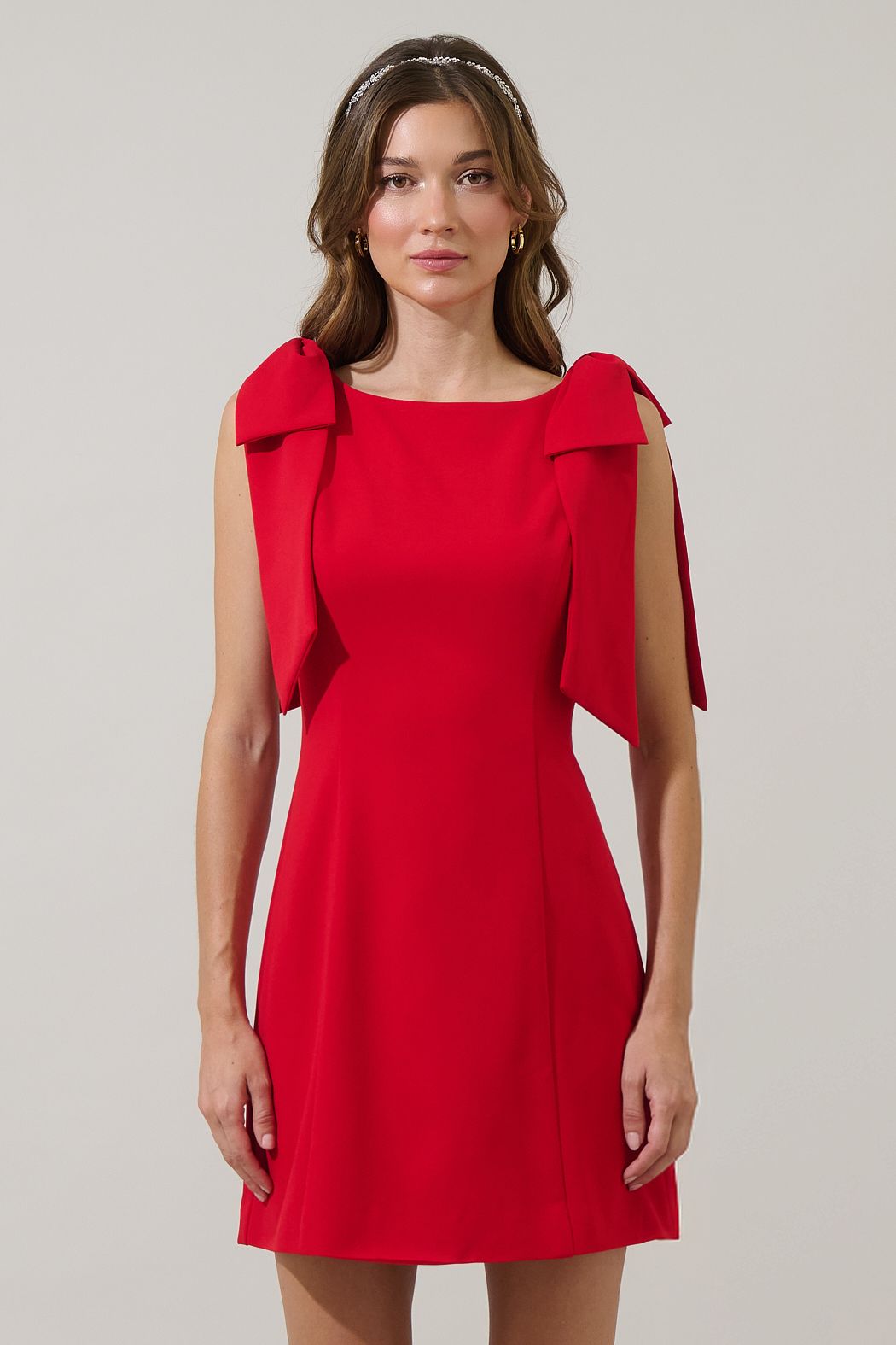 Naelle Shoulder Bow Mini Dress