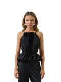 BOW BALLOON POPLIN TOP