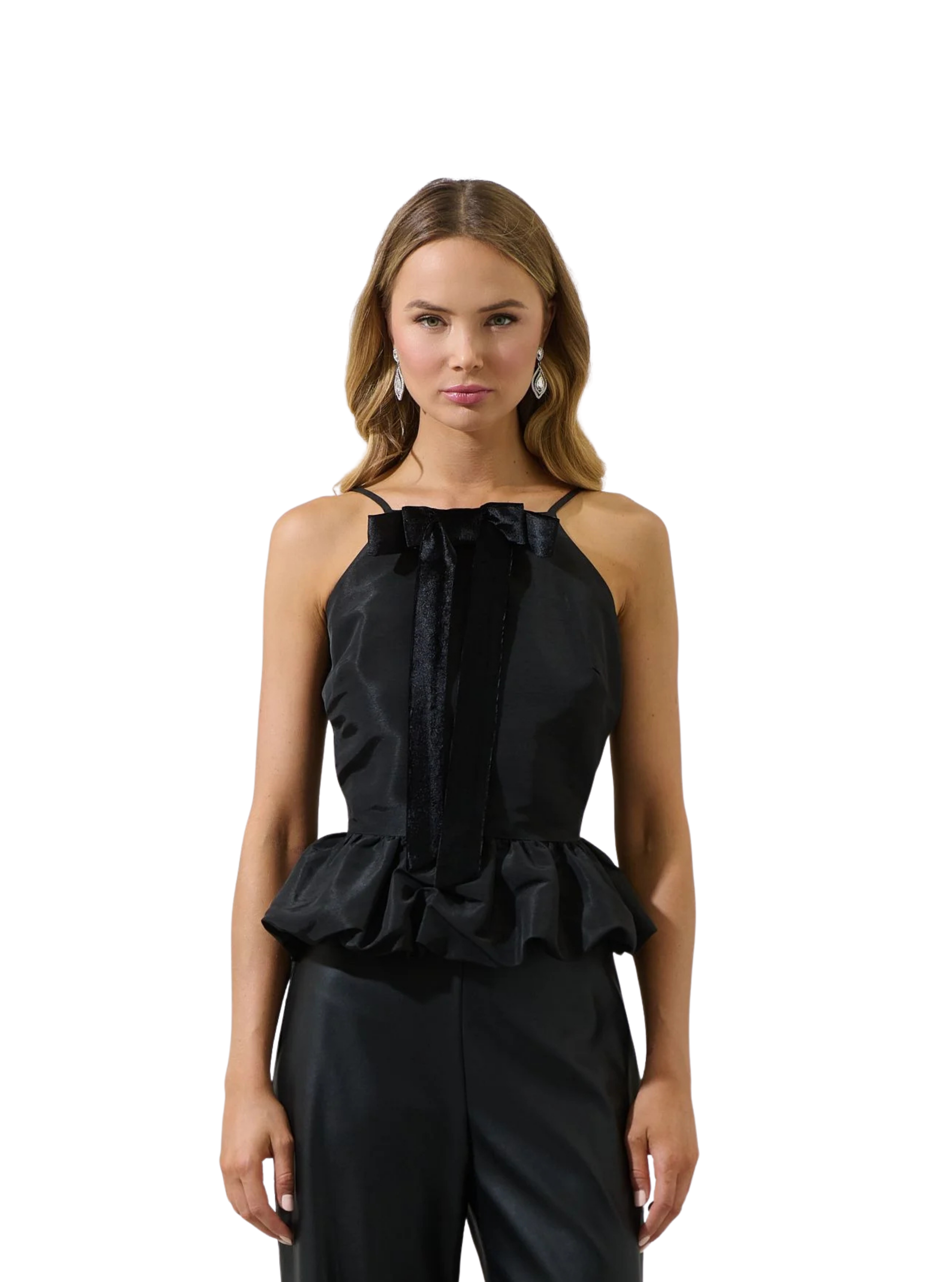 BOW BALLOON POPLIN TOP