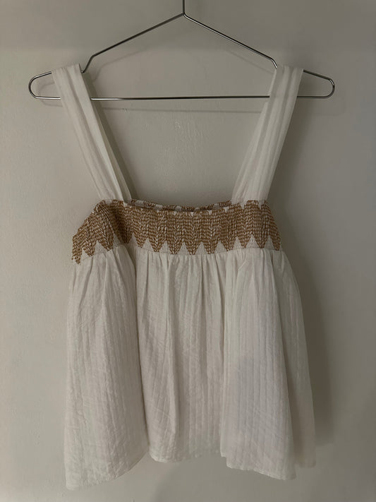 Beautiful Vintage 70s White top