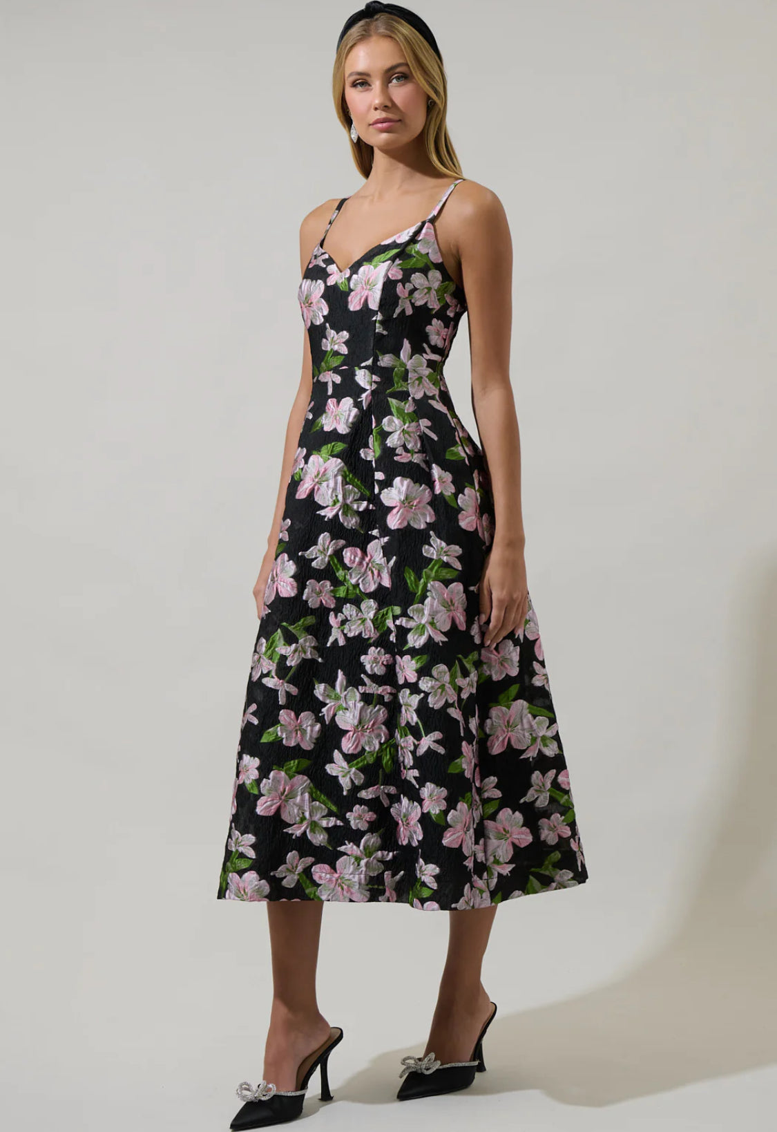 Elsinore Floral Pleated Midi
Dress