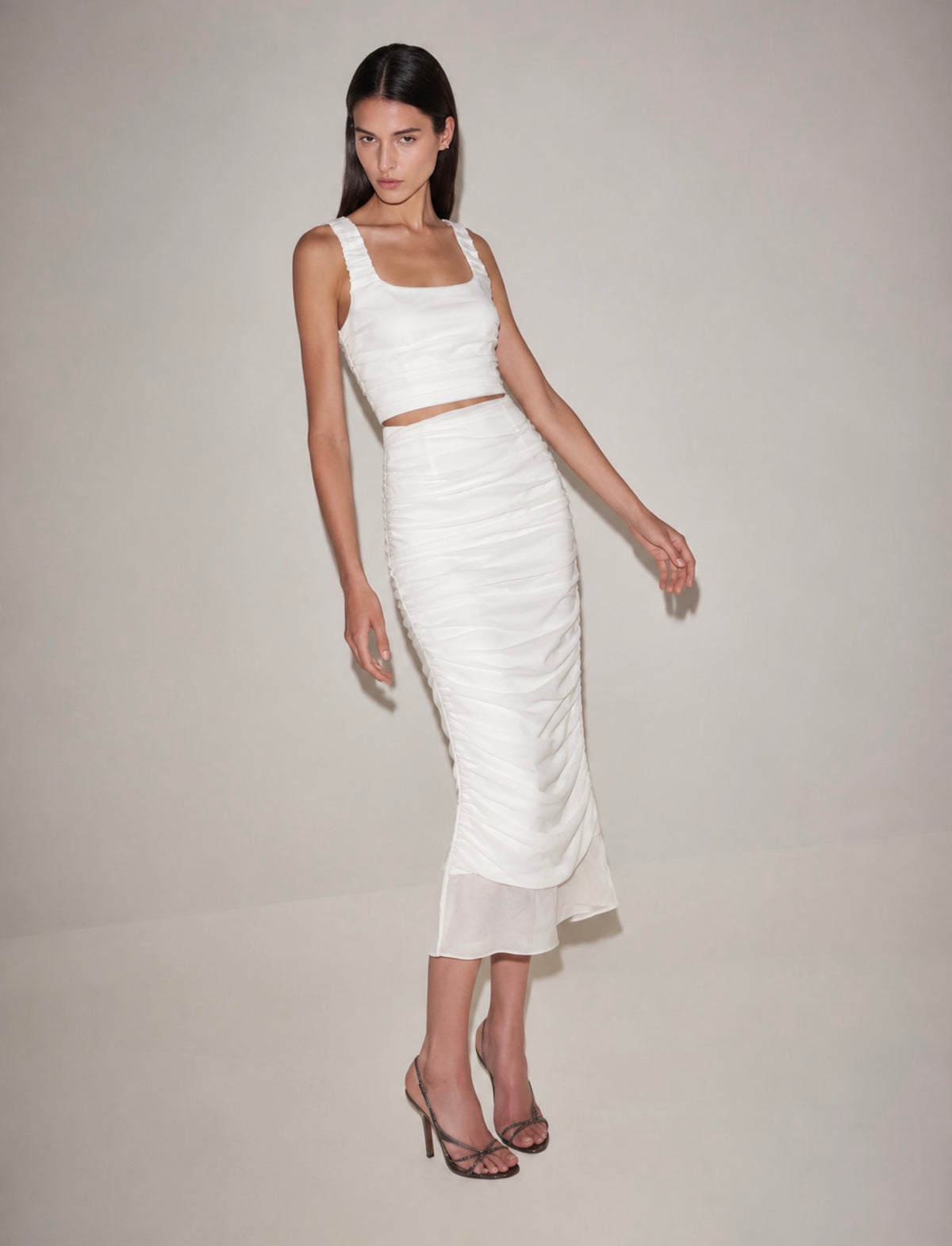 Chantelle Ruched Set — White