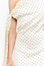 REMIE MAXI DRESS - CREAM POLKA DOT