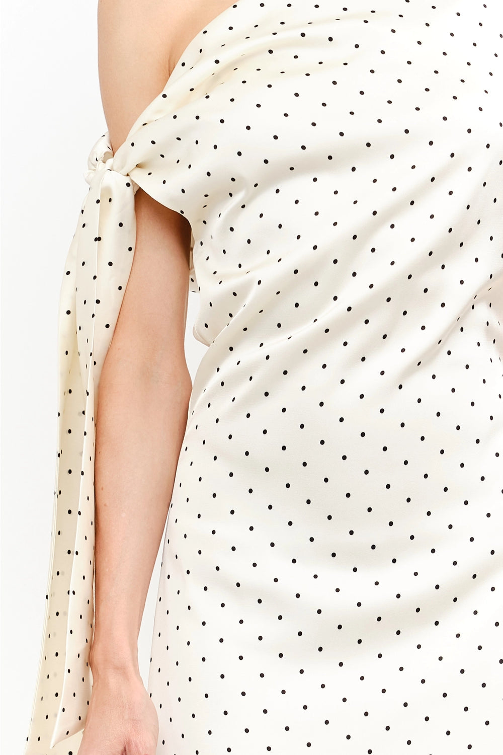 REMIE MAXI DRESS - CREAM POLKA DOT