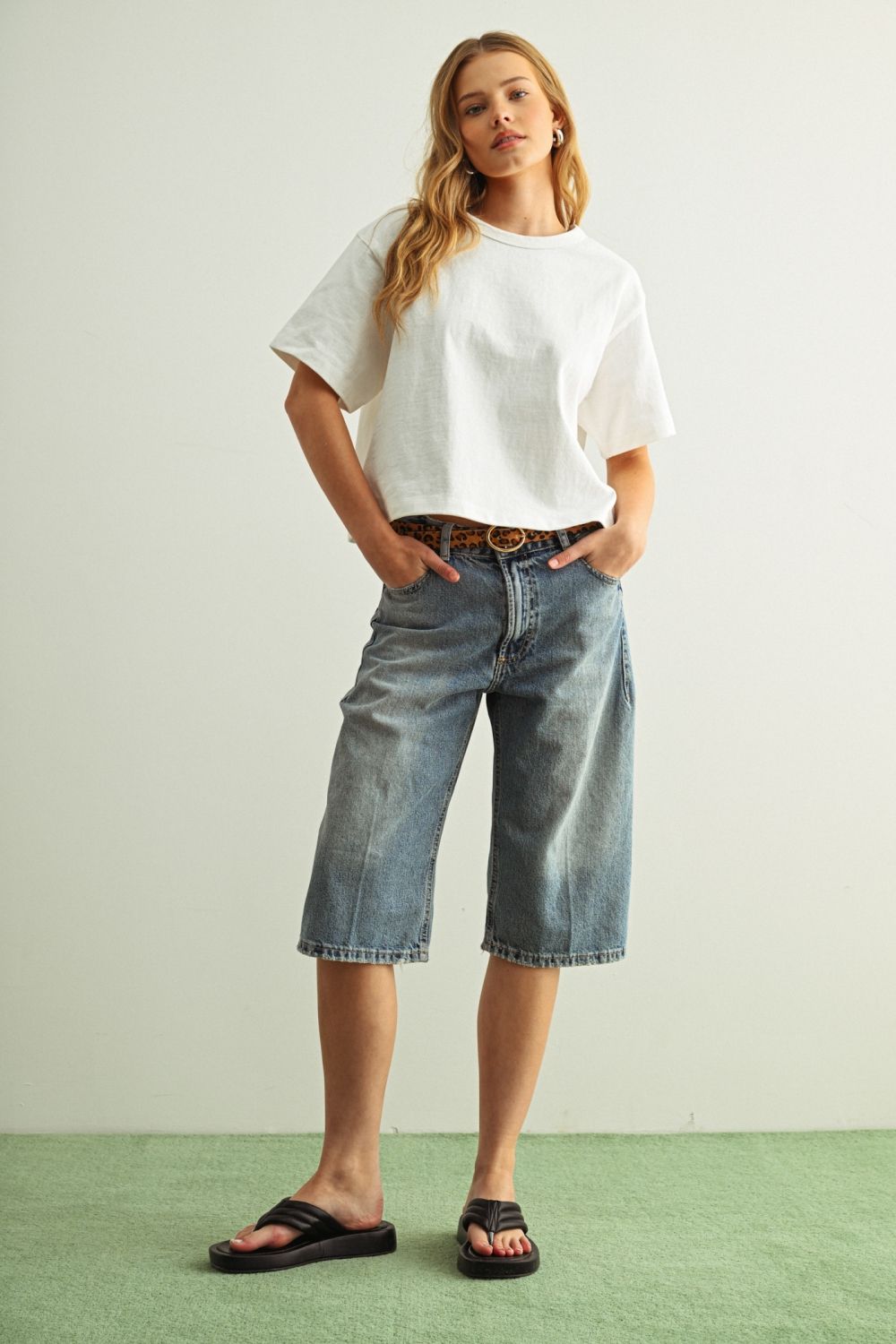 SHORT SLEEVE LINEN KNITTED TOP