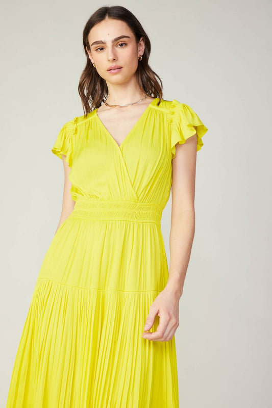 Sophia Flutter Sleeve Midi Dress