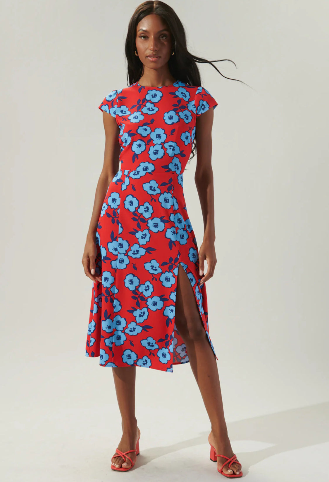 Mira Mar Floral Everbloom Cutout Midi Dress