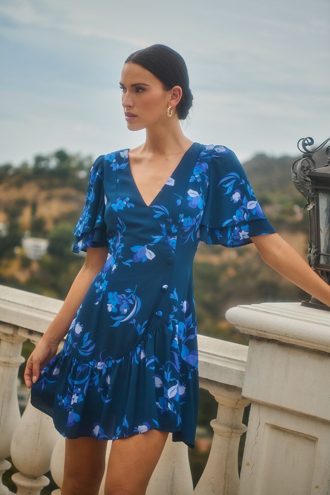 Niva Floral Rivane Button Wrap
Mini Dress