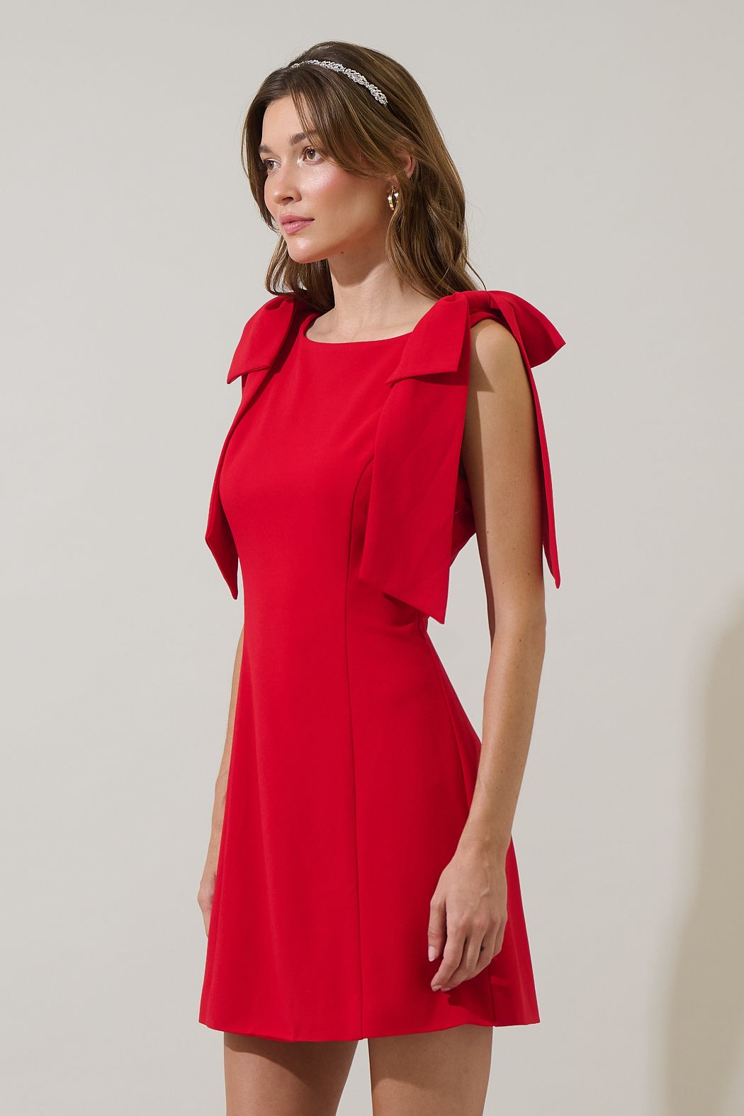 Naelle Shoulder Bow Mini Dress