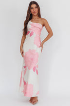 One-Shoulder Sash Maxi
Dress Floral Butter