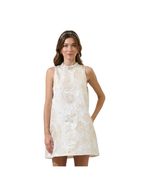 Jaiyana Jacquard Benson Trapeze Mini Dress