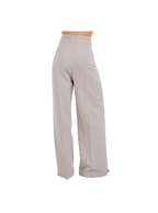 CROSSOVER HIGH WAIST PLEATED SOFT TROUSERS