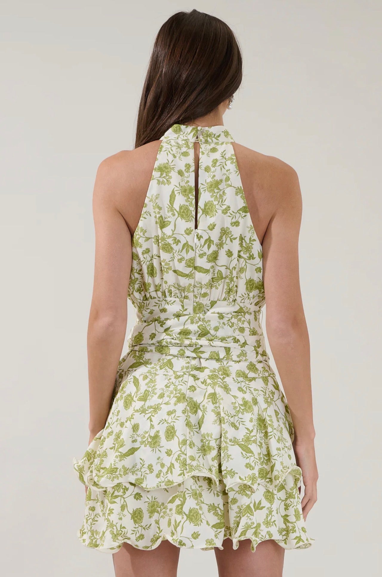 Mariena Ruffle Mini Dress Floral