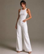 Wide-Leg Jeans in Natural White