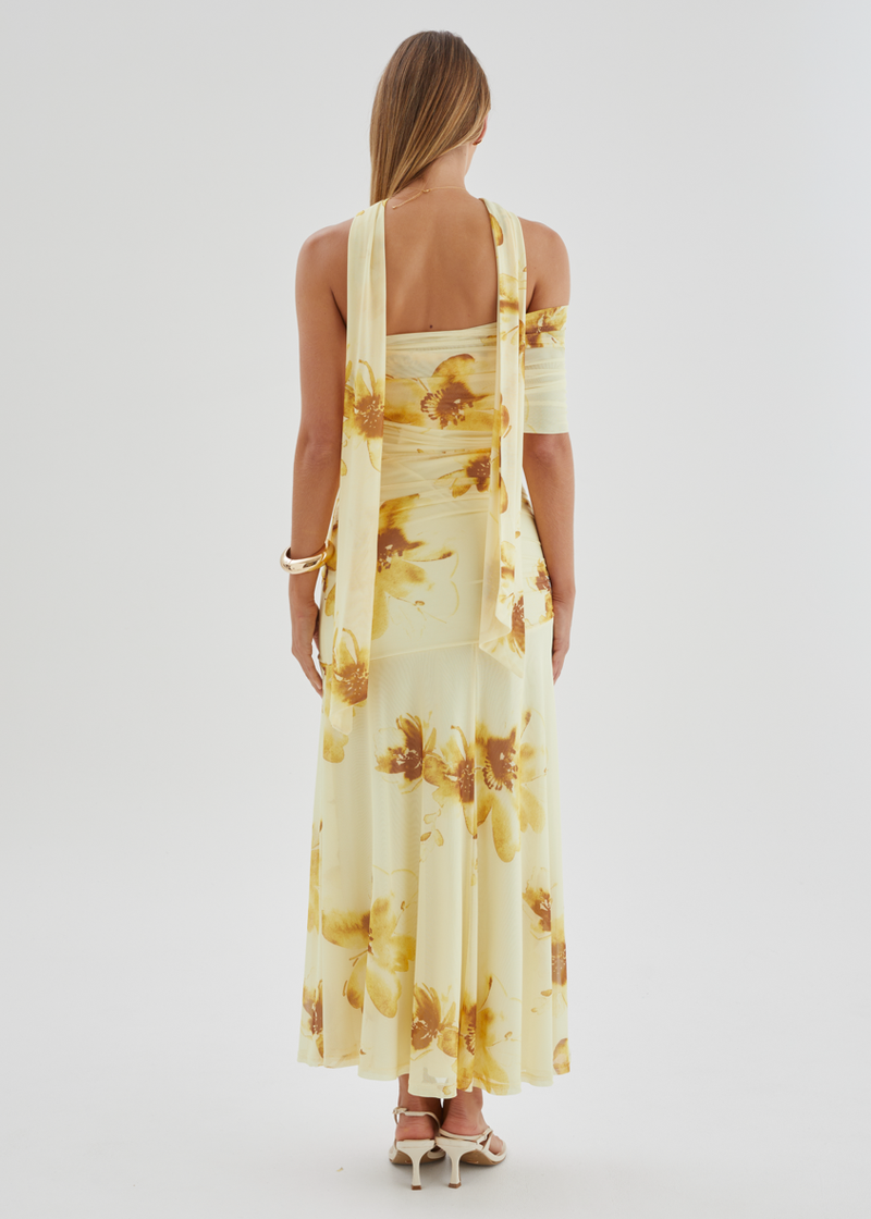 Maxi Dress - Lemon Floral