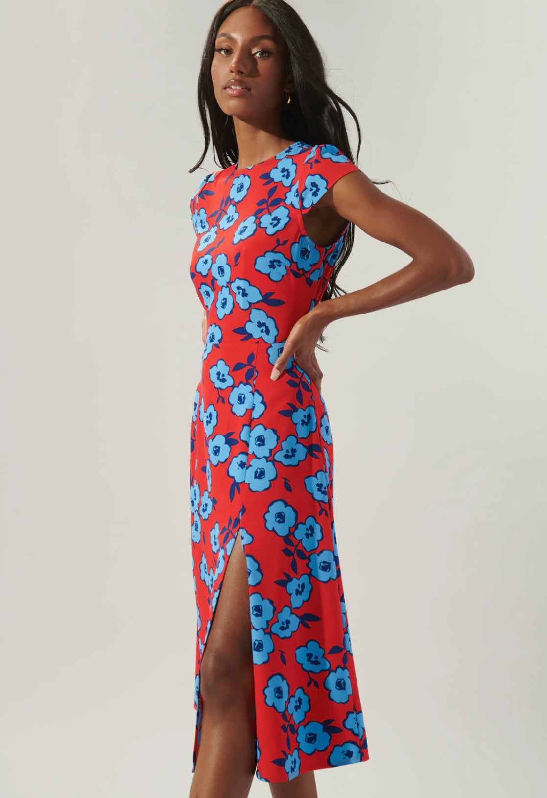 Mira Mar Floral Everbloom Cutout Midi Dress