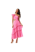 Deanna One-Shoulder Tiered Maxi Dress
