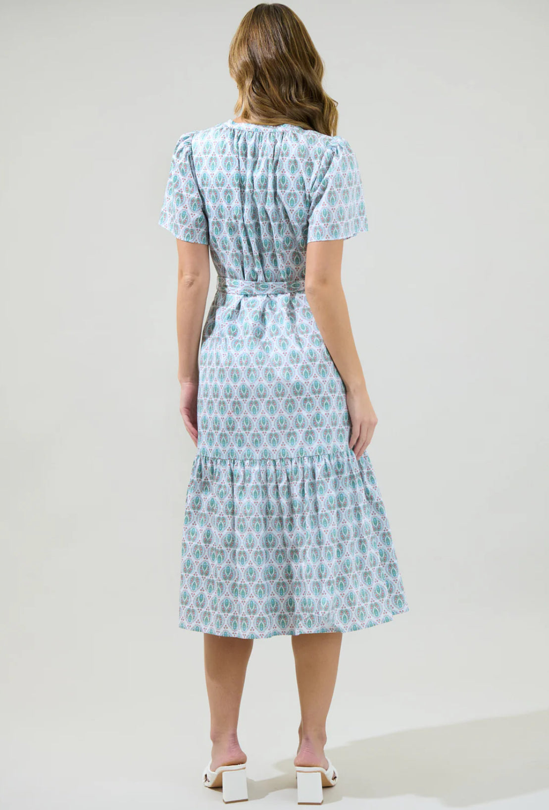 Pilar Cora Button Up Midi Dress