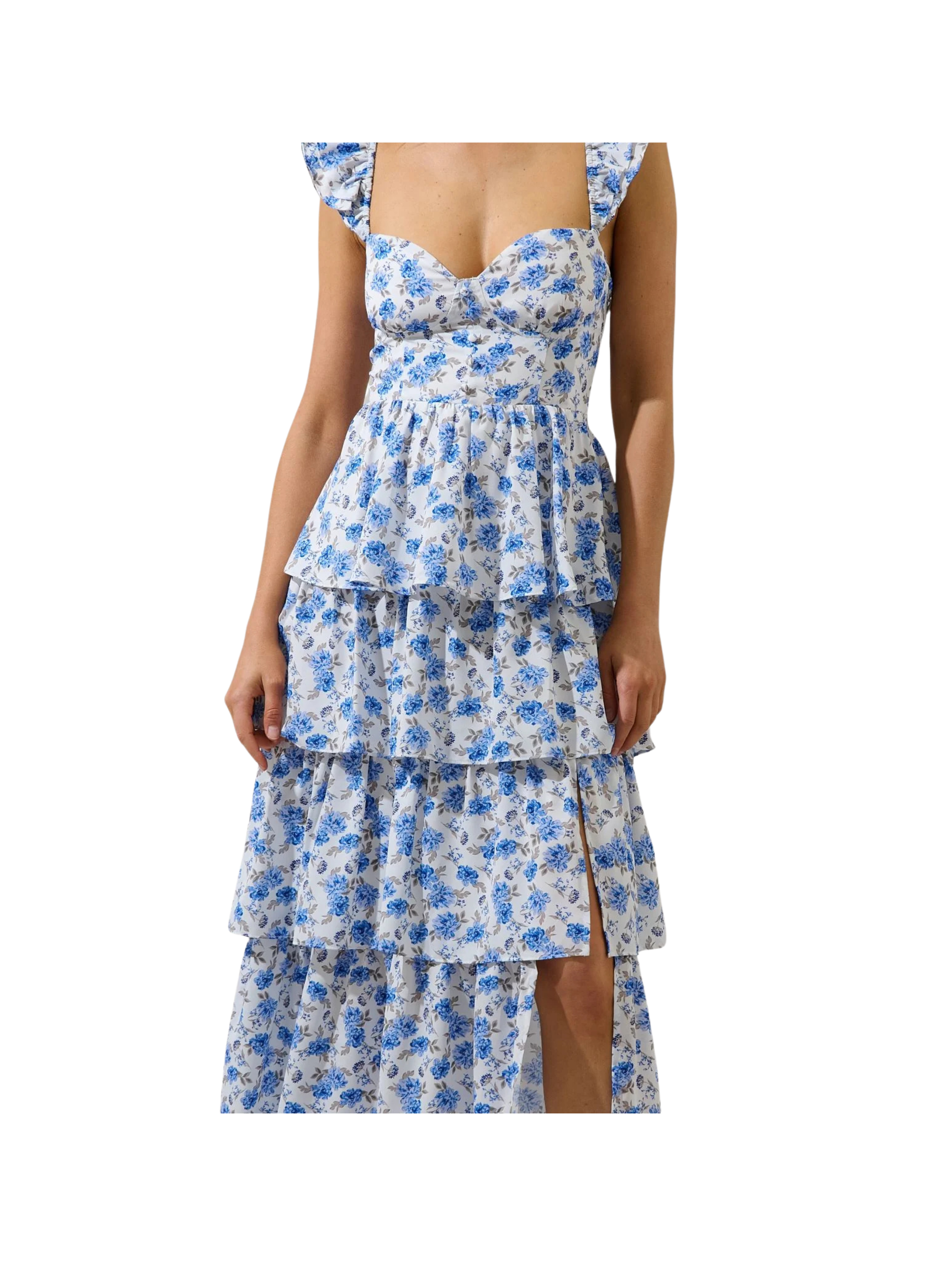 Covina Tiered Midi Dress Patty Floral