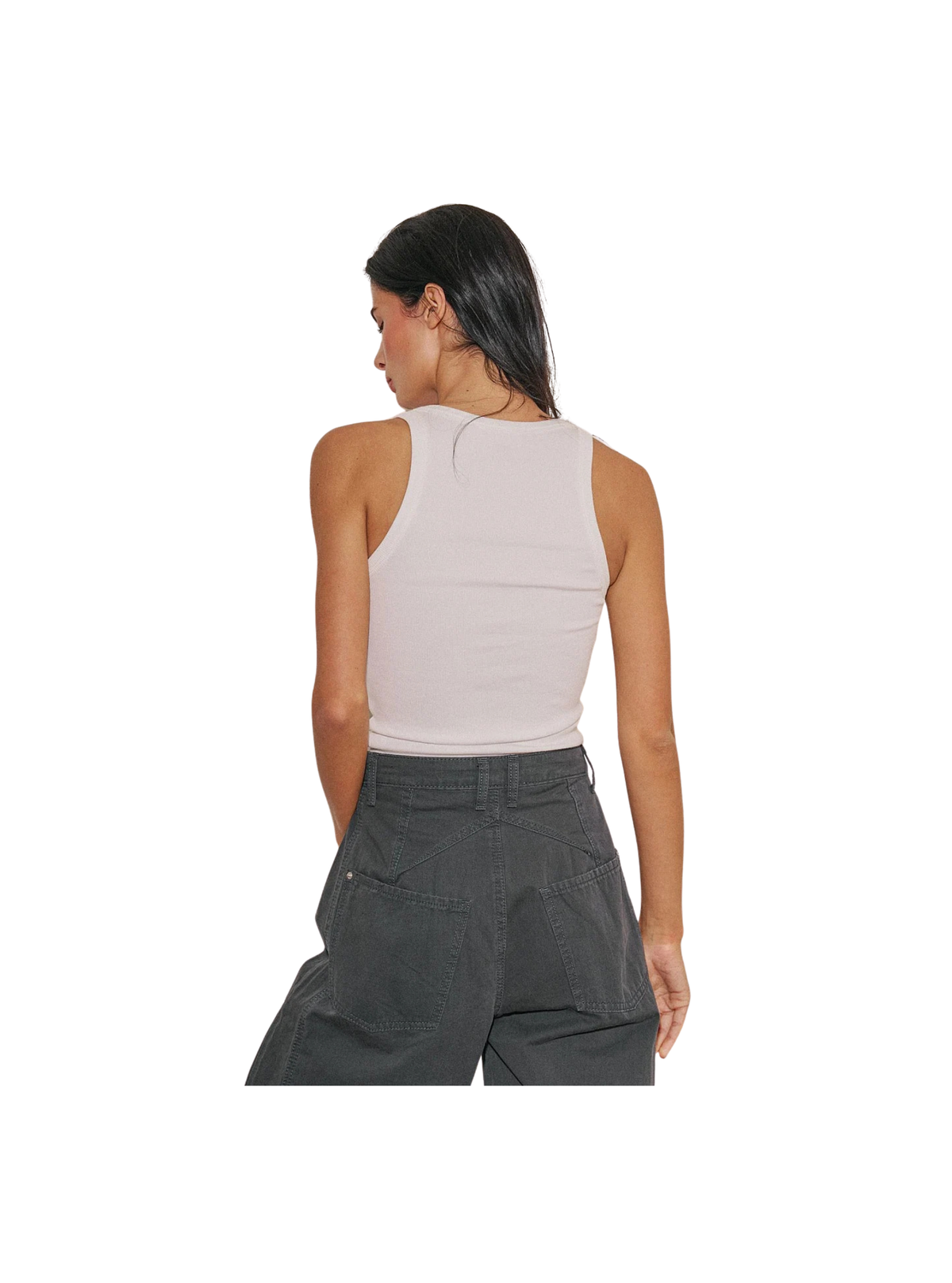 LADIES KNIT RIBBED TANK TOP