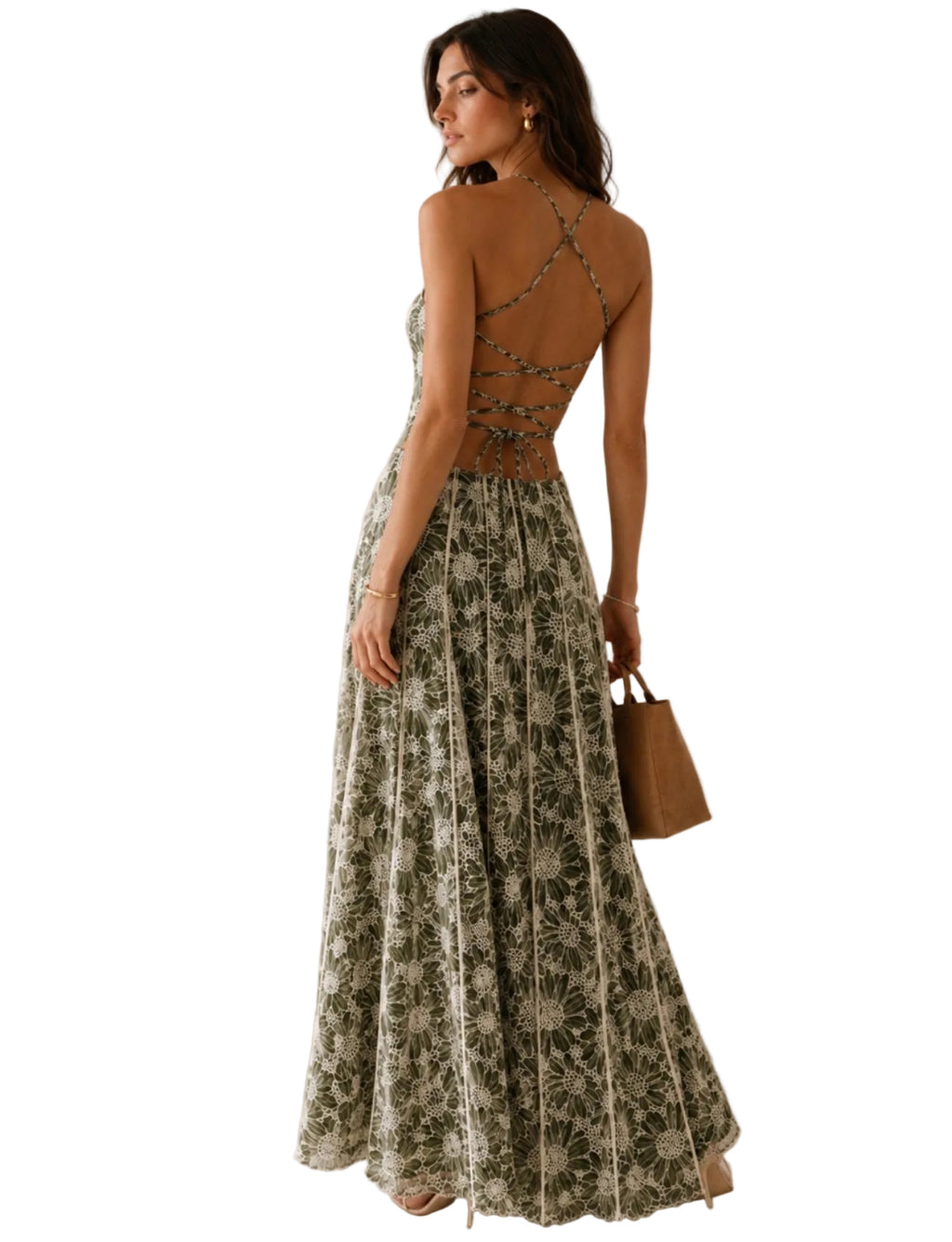 Olive Floral Maxi