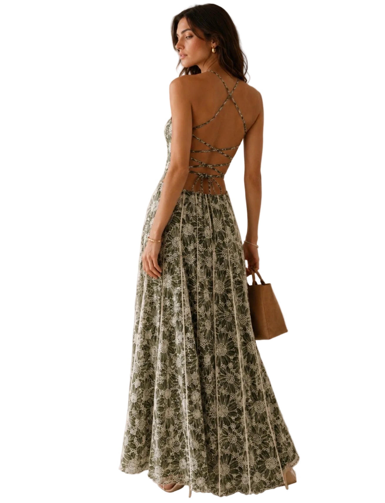 Olive Floral Maxi