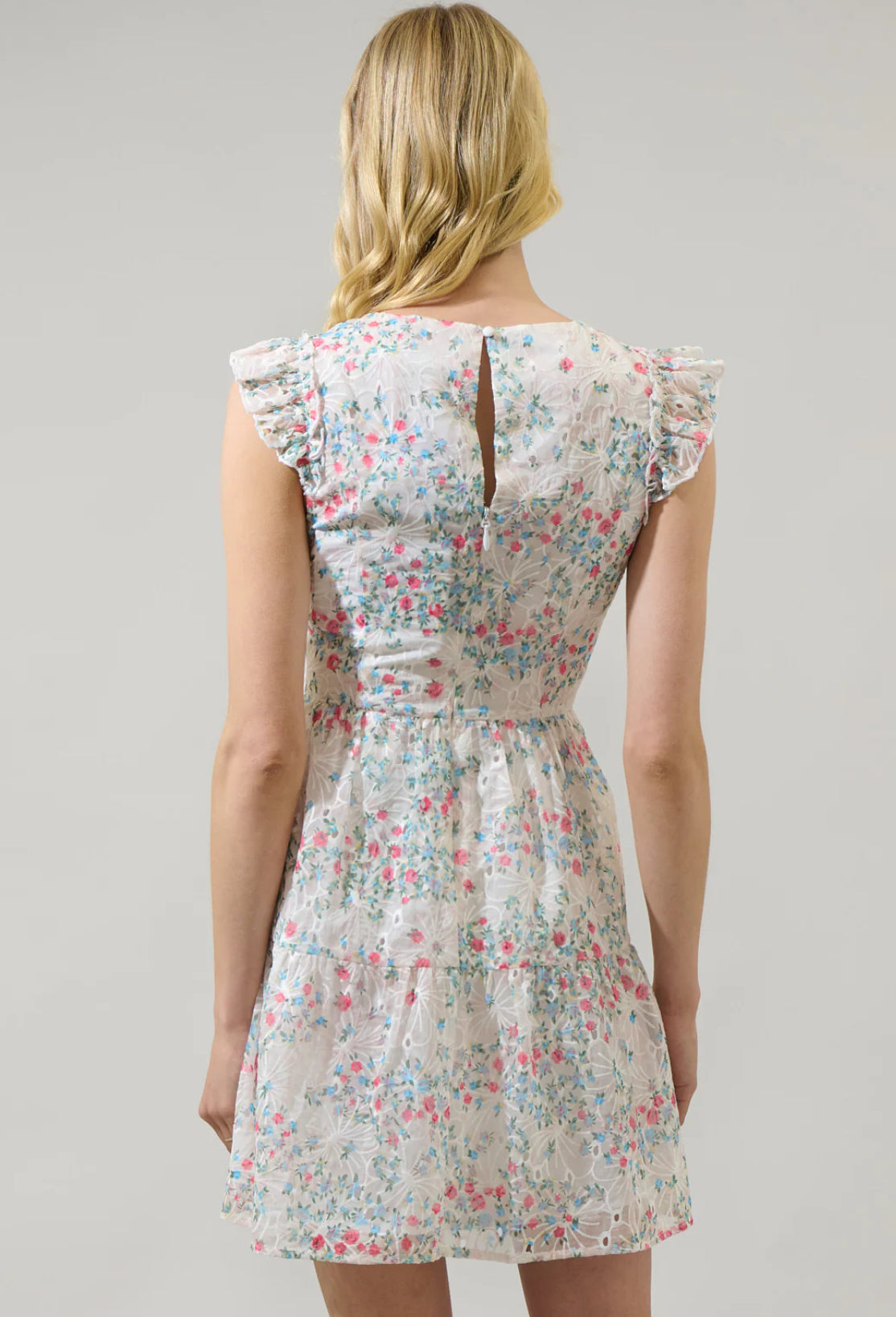 Loren Floral Amy Eyelet Mini Dress