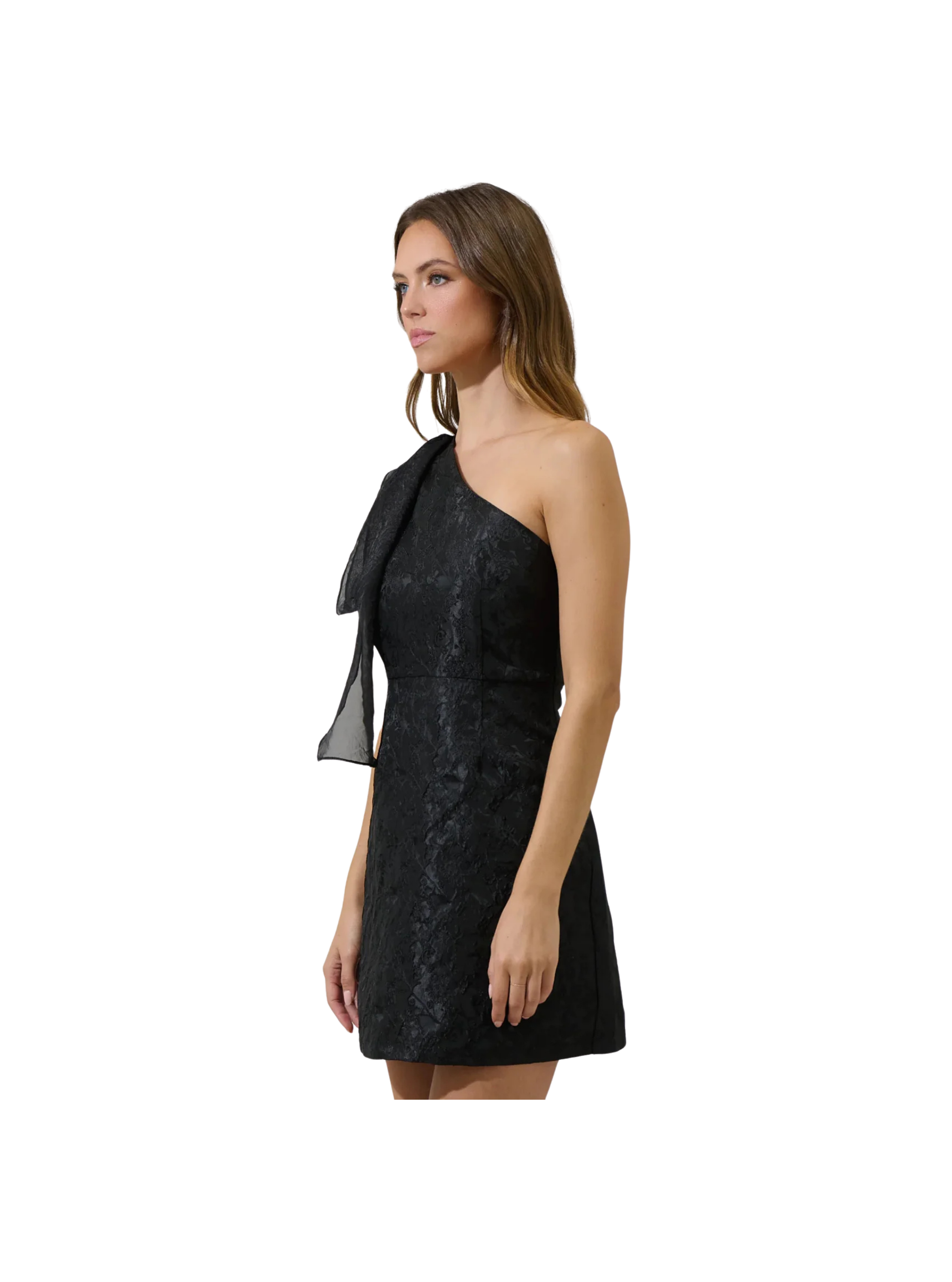 Henefer Floral One Shoulder Mini Dress