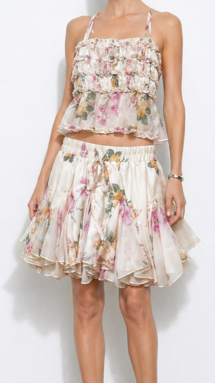 Vintage Floral Machine Set